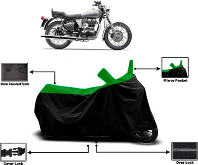 Amexride Two Wheeler Cover for Royal Enfield(Electra 5S, Green)