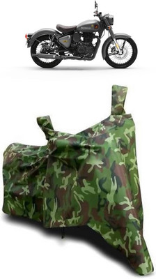 ATBROTHERS Waterproof Two Wheeler Cover for Royal Enfield(Classic 350, Multicolor, Green)