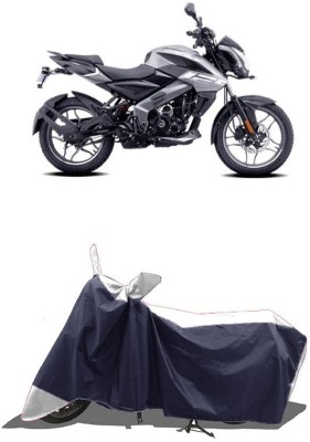 SUGASHRI Waterproof Two Wheeler Cover for Bajaj(Pulsar NS125, White, Blue)