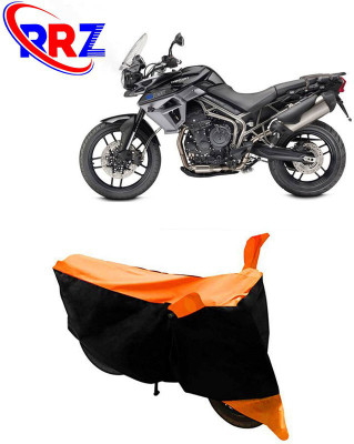 RRZ Waterproof Two Wheeler Cover for Triumph(Tiger 800 XR, Black, Orange)