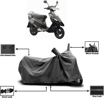 Amexride Two Wheeler Cover for TVS(Scooty, Grey)