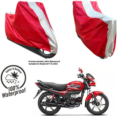 OliverX Waterproof Two Wheeler Cover for Okinawa(Silver, Red)