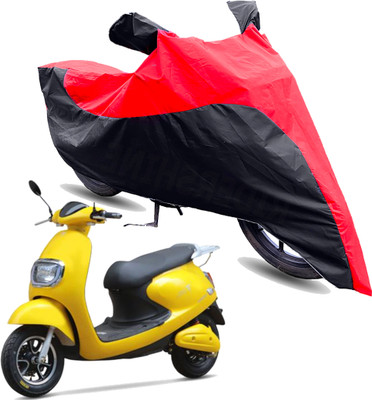 FurniGully Two Wheeler Cover for Techo Electra(Emerge, Red, Black)