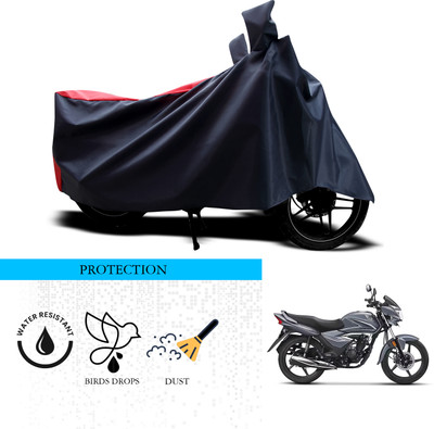 ANTHUB Waterproof Two Wheeler Cover for Honda(CB Shine, Black, Red)