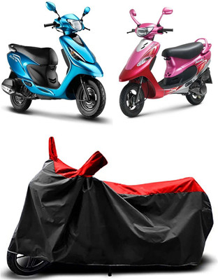 MMSSTAR Waterproof Two Wheeler Cover for TVS(Scooty Pep Plus, Red)