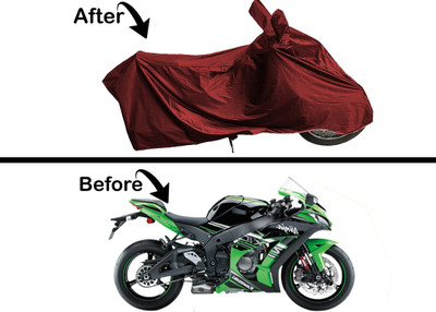 Archistylo Waterproof Two Wheeler Cover for Kawasaki(Ninja 650, Maroon)