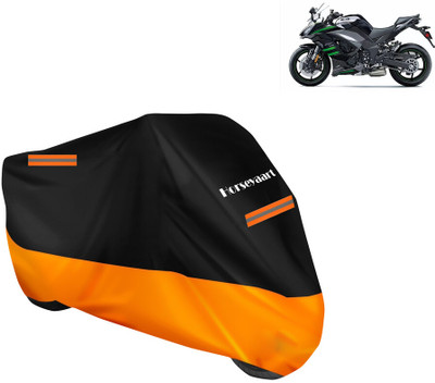 Horseyaart Waterproof Two Wheeler Cover for Kawasaki(Ninja 1000 BS6, Orange)
