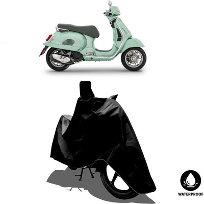 Amexride Waterproof Two Wheeler Cover for Vespa(GTS 300 BS6, Black)