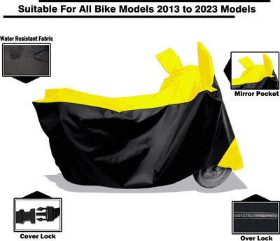 Amexride Two Wheeler Cover for Royal Enfield(Classic 350, Yellow)