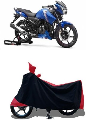 AASHTIK MART Two Wheeler Cover for TVS(Apache RTR 160 4V, Red, Black)