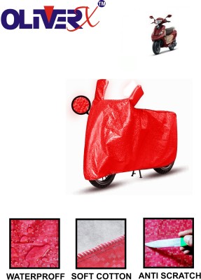 OliverX Waterproof Two Wheeler Cover for TVS(Scooty Zest 110, Red)