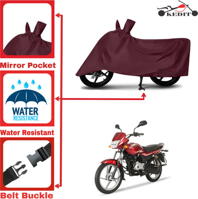 AASHTIK MART Two Wheeler Cover for Bajaj(Platina 125, Maroon)