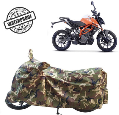 ROYAL AUTO MART Waterproof Two Wheeler Cover for KTM(125 Duke, Green, Multicolor)