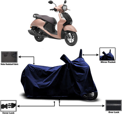 Amexride Two Wheeler Cover for Yamaha(Fascino, Blue)