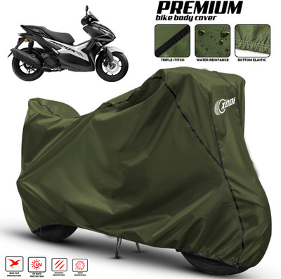 xodi Waterproof Two Wheeler Cover for Yamaha(Aerox 155 Maxi, Green, Black)