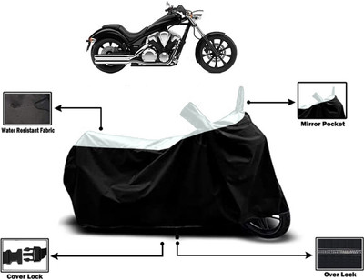 Amexride Two Wheeler Cover for Honda(VT 1300CX, White)