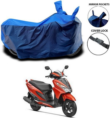 DeepShakshi AUTOMOTIVE Two Wheeler Cover for Honda(Grazia, Black, Blue)