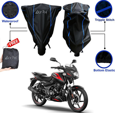 Y3H Two Wheeler Cover for Bajaj(Pulsar 125, Black)
