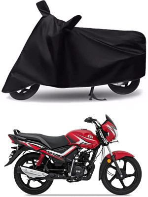 KEDIT Two Wheeler Cover for TVS(Star City Plus, Black)