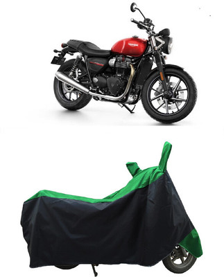 Coxtor Waterproof Two Wheeler Cover for Triumph(Street Twin BS6, Green)