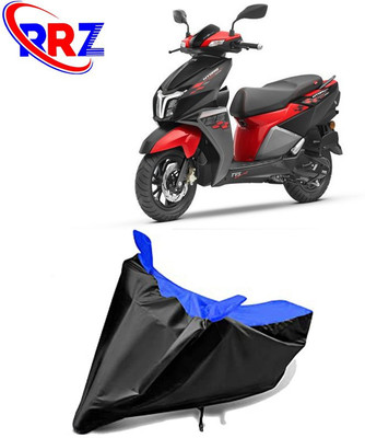 RRZ Waterproof Two Wheeler Cover for TVS(NTORQ, Black, Blue)