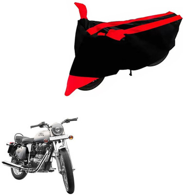 DeepShakshi AUTOMOTIVE Two Wheeler Cover for Royal Enfield(Bullet 350, Black, Red)