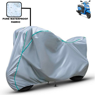 Delphinium Waterproof Two Wheeler Cover for Hero(Pleasure, Silver)