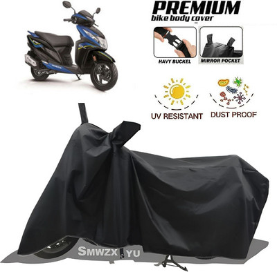 smwzxyu Waterproof Two Wheeler Cover for Universal For Bike(Dio, Black)