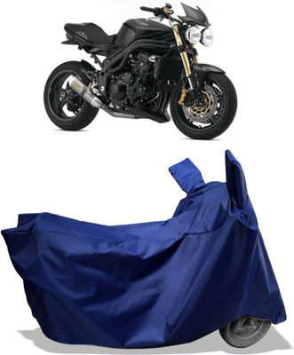 Amexride Two Wheeler Cover for Triumph(Speed Triple ABS, Blue)