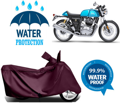 RTS COLLECTIONS Waterproof Two Wheeler Cover for Royal Enfield(Continental GT, Maroon)