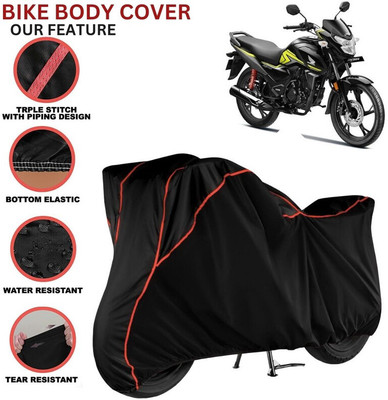 kerwa Waterproof Two Wheeler Cover for Honda(SP 125, Black, Red)