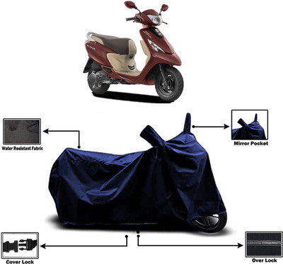 Amexride Two Wheeler Cover for TVS(Scooty Zest BS6, Blue)