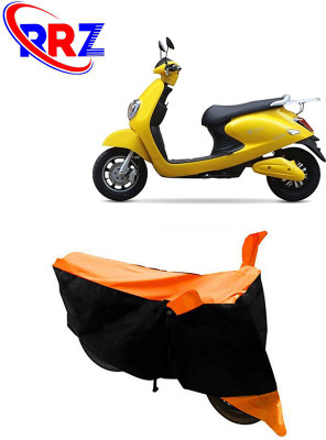 RRZ Waterproof Two Wheeler Cover for Techo Electra(Emerge, Black, Orange)