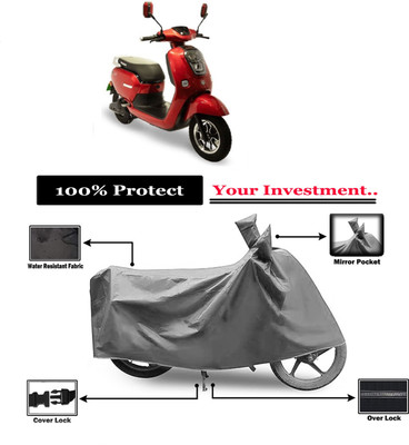 Amexride Two Wheeler Cover for Okinawa(Lite, Grey)
