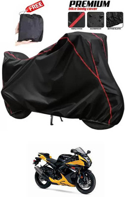 DeepShakshi AUTOMOTIVE Two Wheeler Cover for Suzuki(GSX, Black)