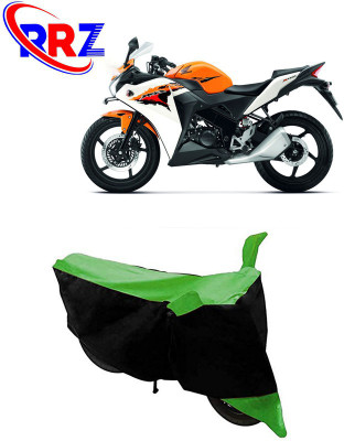RRZ Waterproof Two Wheeler Cover for Honda(CBR 150R, Black, Green)