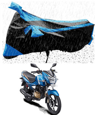 Furious3D Two Wheeler Cover for TVS(Victor Premium, Blue, Black)