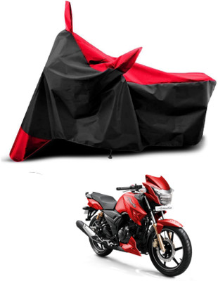 AASHTIK MART Two Wheeler Cover for Universal For Bike(Apache, Red, Black)