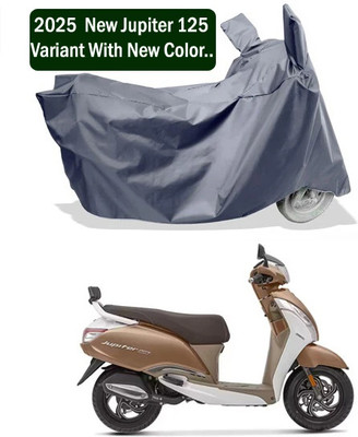 Amexride Two Wheeler Cover for TVS(Jupiter 125, Grey)