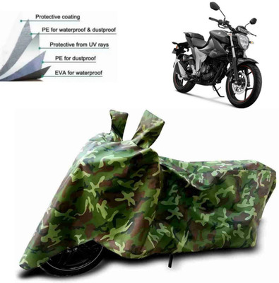 Mdstar Waterproof Two Wheeler Cover for Suzuki(Gixxer, Green)