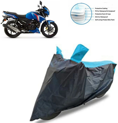 ma collections Waterproof Two Wheeler Cover for TVS(Apache RTR 180, Black)