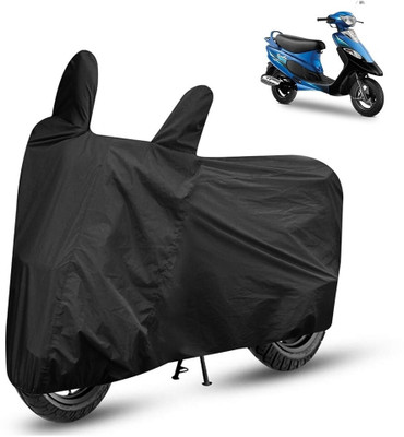 Varnwal E Commerce Waterproof Two Wheeler Cover for TVS(Scooty Pep+, Black)