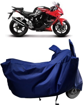 Amexride Two Wheeler Cover for Kinetic(Comet, Blue)