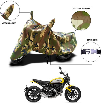 THE REAL ARV Waterproof Two Wheeler Cover for Ducati(Scrambler, Green)