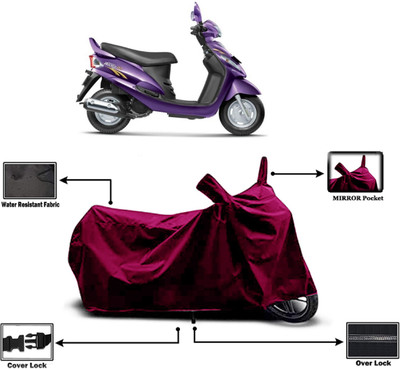 Amexride Two Wheeler Cover for Mahindra(Rodeo RZ, Maroon)