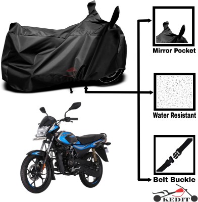 KEDIT Two Wheeler Cover for Bajaj(Platina 110 H-Gear BS6, Black)