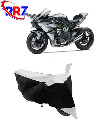 RRZ Waterproof Two Wheeler Cover for Kawasaki(Ninja H2R, Black, White)