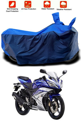 Mdstar Waterproof Two Wheeler Cover for Yamaha(YZF R15, Blue, Blue)