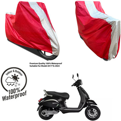 AUTOCAD Waterproof Two Wheeler Cover for TVS(Scooty Zest, Silver, Red)