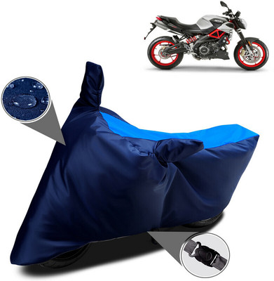 Mdstar Waterproof Two Wheeler Cover for Aprilia(Shiver 900, Blue)